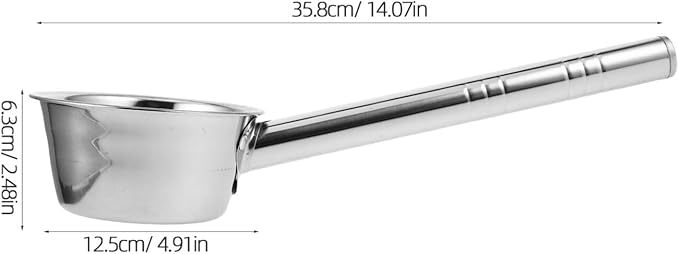 Water Dipper, Long Handle Water Ladle Stainless Steel Garden Watering Scoop Hair Washing Spoon Shampoo Ladle Cup Bath Rinse Cup for Kitchen Bathroom