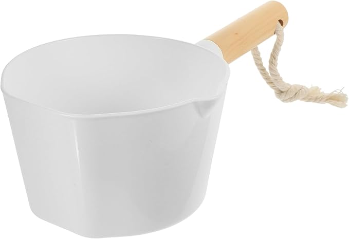 Water Ladle Long Handle Plastic Water Ladle, Dipper Bathroom Hair Washing Scoop Kitchen Scoop with String, Bath Dipper for Kitchen and Bathroom