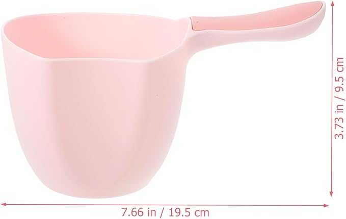 2Pcs Plastic Water Ladle: Bathroom Scoop for Garden Watering and Home Use - Pink and Green