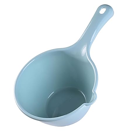 Water Ladle, Bathing Ladle Water Dipper Large Capacity Lightweight Plastic for Bathroom (Small Blue)