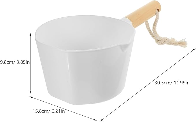 Water Ladle Long Handle Plastic Water Ladle, Dipper Bathroom Hair Washing Scoop Kitchen Scoop with String, Bath Dipper for Kitchen and Bathroom