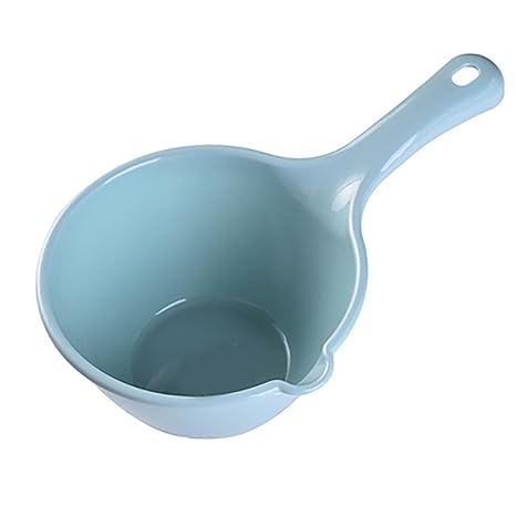 Water Ladle, Bathing Ladle Water Dipper Large Capacity Lightweight Plastic for Bathroom (Small Blue)