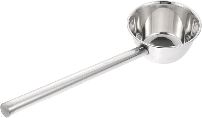 Stainless Steel Long Handle Ladle - 18.3 Inch Metal Water Scoop Dipper for Garden Watering Kitchen Use Bathing
