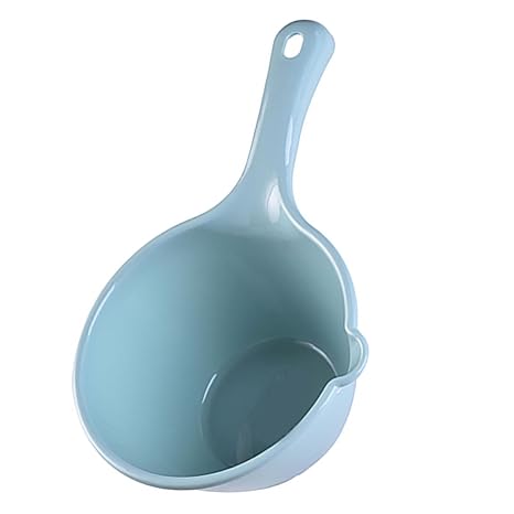 Water Ladle, Bathing Ladle Water Dipper Large Capacity Lightweight Plastic for Bathroom (Small Blue)