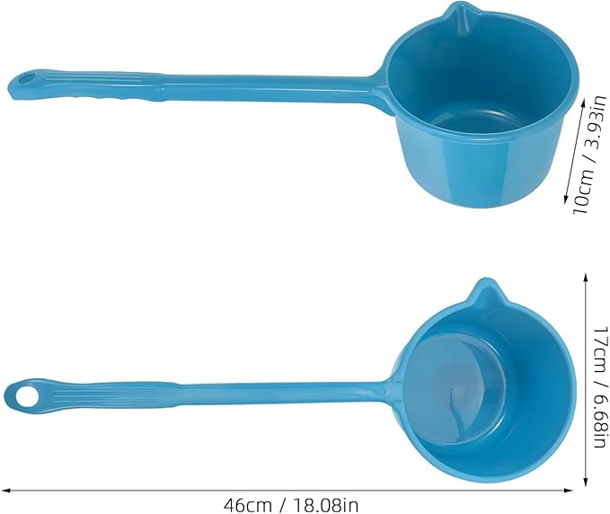 3pcs Long-handled Water Ladle for Kitchen Bathing Water Scoop Multipurpose Dipper for Gardening Home Use and Outdoor Activities