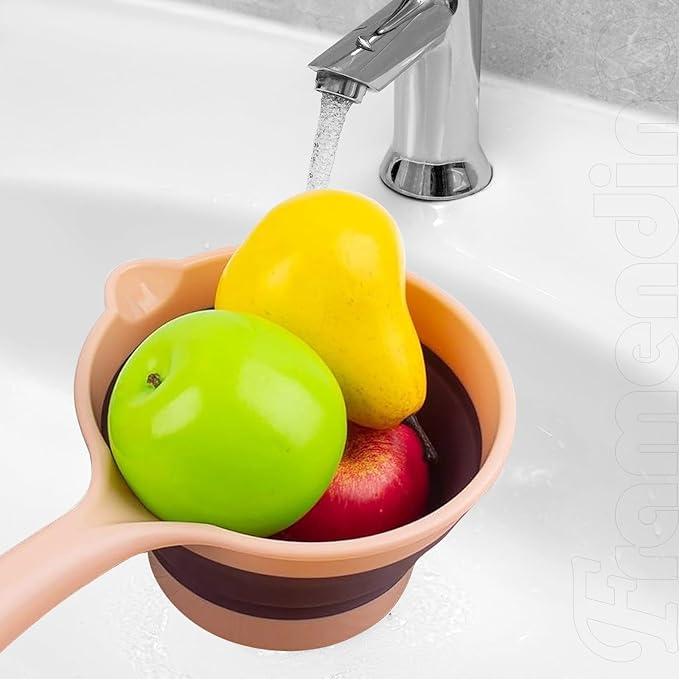 2 Pack Folding Water Ladle Collapsible Scoop Kitchen Ladles Cup Bucket for Bathroom Garden