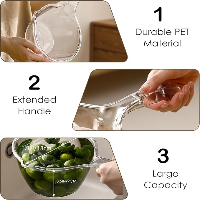 2-Pack Plastic Water Ladle, Bath Dipper, Shower Scoop, Water Bath Scoop, Bathroom Water Scoop Cup – Essential Home Item
